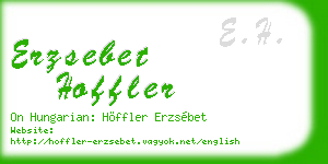 erzsebet hoffler business card